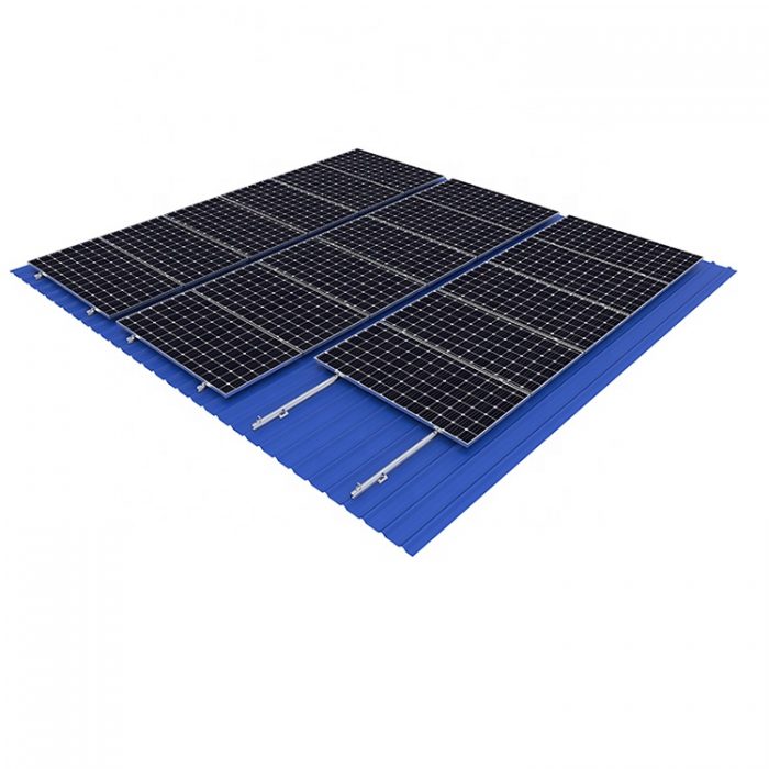 Trapezoidal metal roof solar racking-2