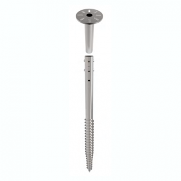 adjustable ground screw pole anchor-1