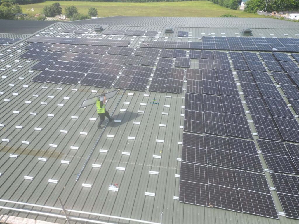 St. Ewe Eggs Solar Panel Installation Using Renwable Energy During Installation scaled